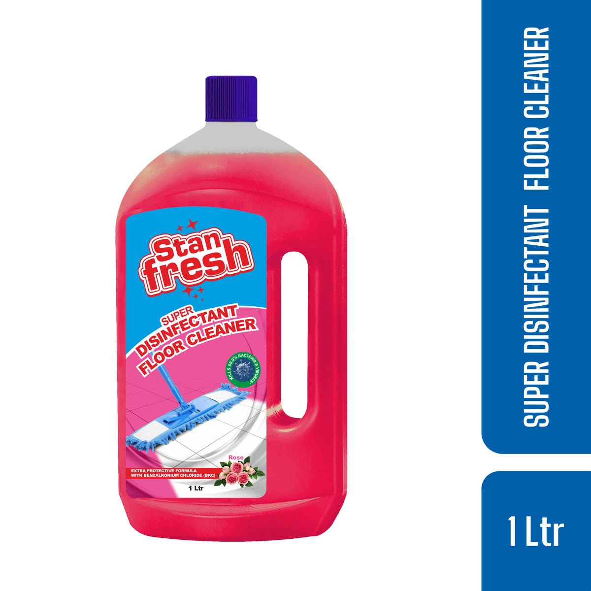 Stanfresh Super Disinfectant Floor Cleaner Rose 1ltr Stanvac Prime 9368