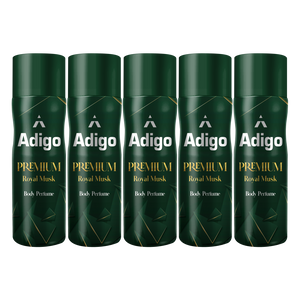 Adigo Premium Royal Musk Body Perfume 165 ml(Pack Of 5)