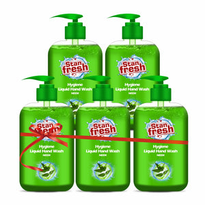 Stanfresh Hygiene Liquid Hand Wash Neem 500ml(Pack Of 5) - Stanvac Prime