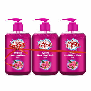 Stanfresh Hygiene Liquid Hand Wash Rose 500ml (Pack Of 3) - Stanvac Prime