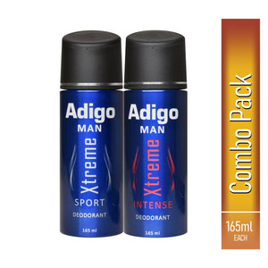 Adigo Man Xtreme Deodorant - Sport 165ml & Intense 165ml