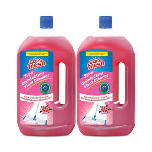Stanfresh Super Disinfectant Floor Cleaner - Rose 1ltr (Pack of 2)