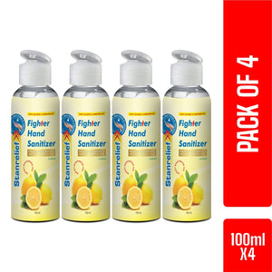Stanrelief Hand Sanitizer  Flip Top - Lemon 100ml (Pack of 4)
